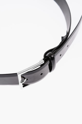 CC COLLECTION Cintura in Vernice con Fibbia in Metallo