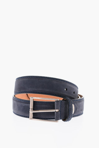 ID Metal Buckle Suede Belt