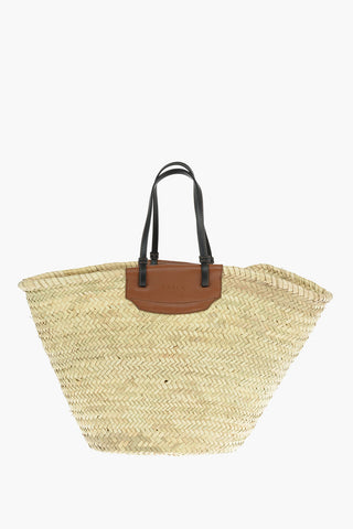 Leather Handles Tote MERAVIGLIA Straw Bag