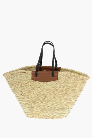 Leather Handles Tote MERAVIGLIA Straw Bag