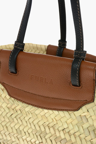 Leather Handles Tote MERAVIGLIA Straw Bag