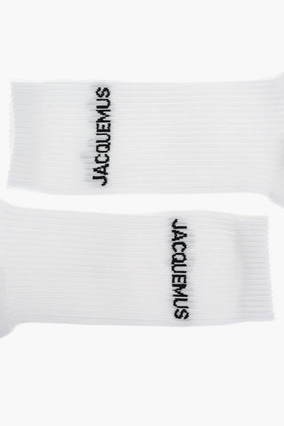 LES CHAUSSETTES Socks with Striped Pattern and Logo