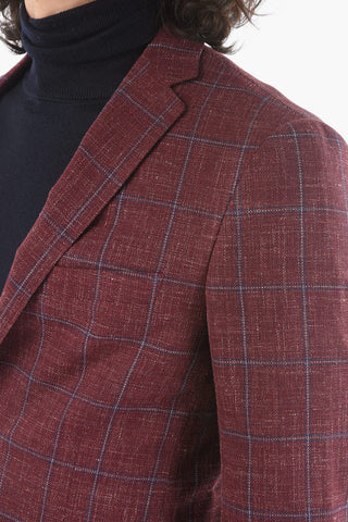 2 Button ACADEMY SOFT Windowpane Check Blazer