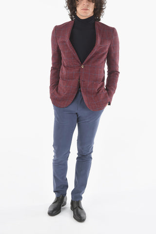 2 Button ACADEMY SOFT Windowpane Check Blazer
