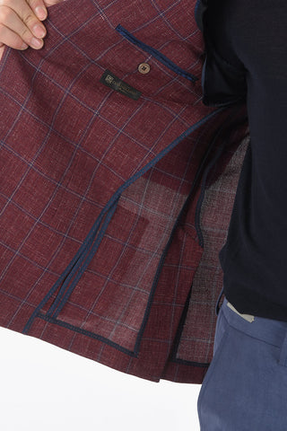 2 Button ACADEMY SOFT Windowpane Check Blazer