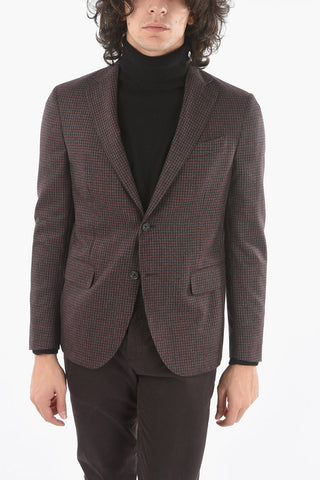 CC COLLECTION Unlined Single Breasted Checkered Blazer
