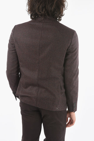 CC COLLECTION Unlined Single Breasted Checkered Blazer