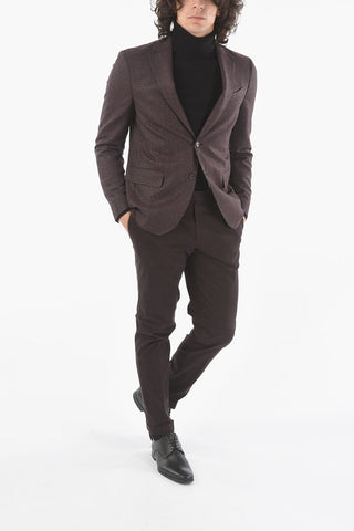 CC COLLECTION Unlined Single Breasted Checkered Blazer