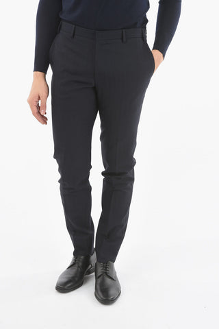 CC COLLECTION Double-breasted REWARD Herringbone Wool Blend Suit