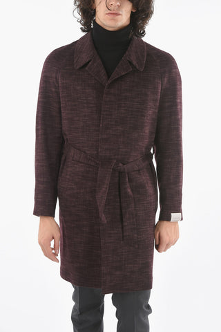 Half-Lined Wool and Cashmere Trench Coat with Patch Pocket
