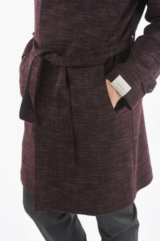 Half-Lined Wool and Cashmere Trench Coat with Patch Pocket