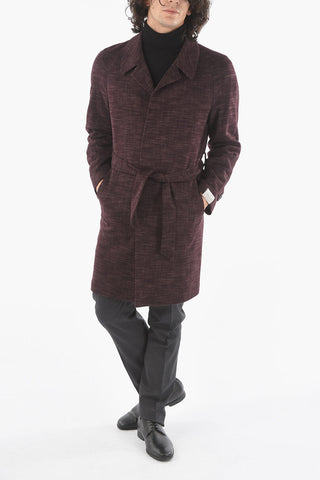 Half-Lined Wool and Cashmere Trench Coat with Patch Pocket