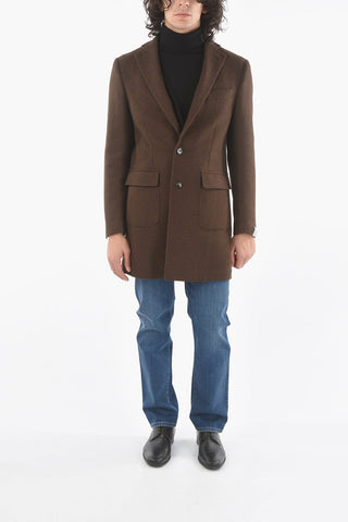 Half-Lined Coat with Back Vent and Notch Lapel
