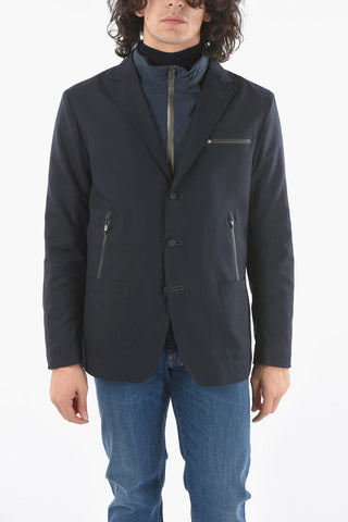 Removable Chest Piece Multipocketed Blazer