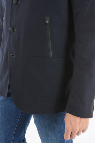Removable Chest Piece Multipocketed Blazer