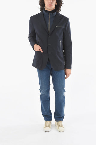 Removable Chest Piece Multipocketed Blazer