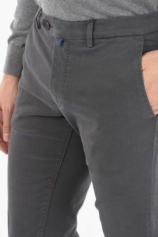 ORIO COMFORT Pantalone con Logo e Chiusura con Linguetta e Bottoni