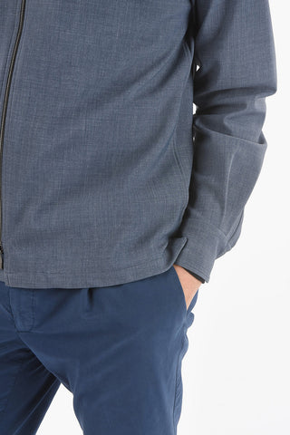 Zip Blazer with Collar and Sleeves with Button Closure