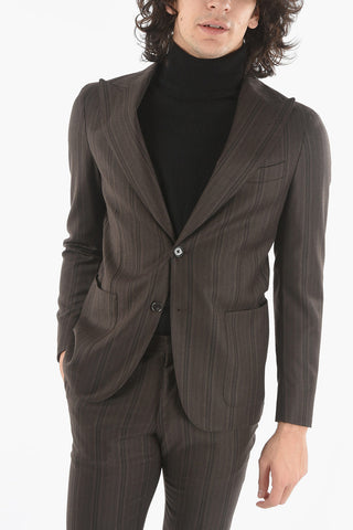 CC COLLECTION REWARD Half-Lined Barcode Suit with Welt Pocket