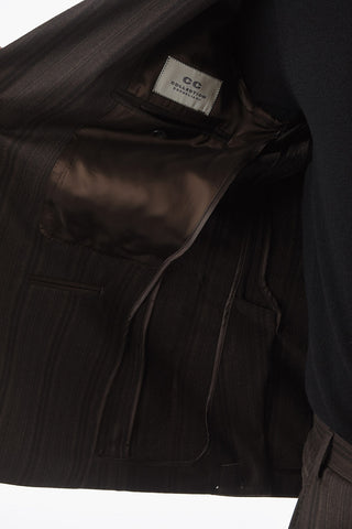 CC COLLECTION REWARD Half-Lined Barcode Suit with Welt Pocket
