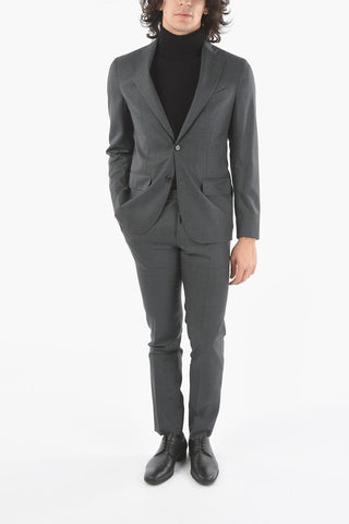 CC COLLECTION RETAILORED Lined Suit with Flap Pocket and Notch Lapel