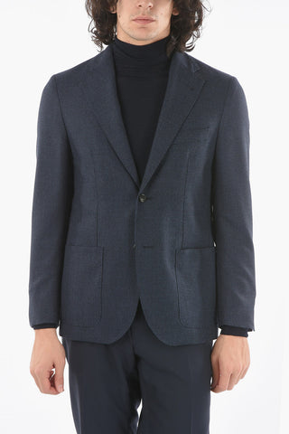 Blazer Foderato T PROJECT Motivo Pincheck con Tasca a Filo
