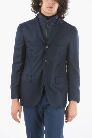 ID COLLECTION Lined Cashmere Blazer with Flap Pocket