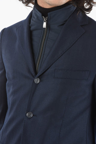 ID COLLECTION Lined Cashmere Blazer with Flap Pocket