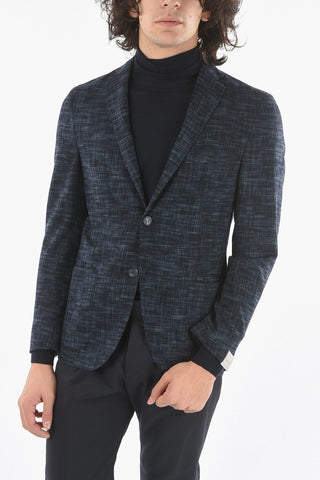 Halfined Single Breasted Wool Blazer