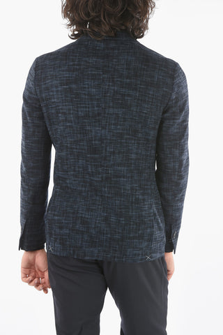 Halfined Single Breasted Wool Blazer