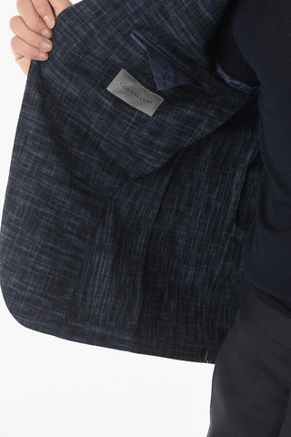 Halfined Single Breasted Wool Blazer