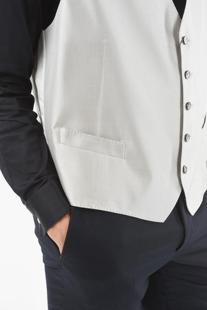 Gilet In Seta Motivo Herringbone