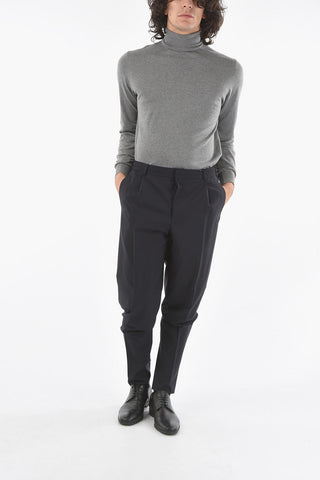 CC COLLECTION Pantalone Foderato con Pinces con Chiusura con Gancio Bottoni e Stringhe