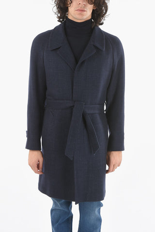 Cappotto in Misto Cashmere Semifoderato con Cintura