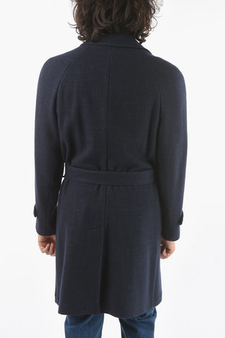 Cashmere Blend Half-Lined Coat with Belt