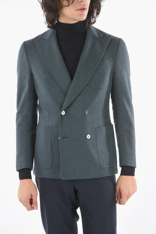 ACADEMY SOFT Half-Lined Double-Breasted Blazer with Welt Pocket