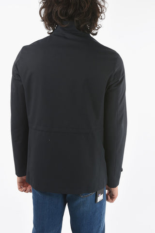 CC COLLECTION Lined Padded Blazer with Flap Pocket and Zip and Button Closure