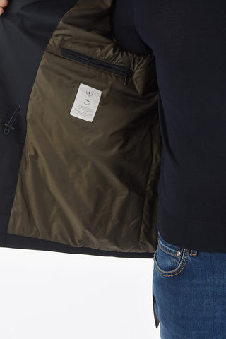 CC COLLECTION Lined Padded Blazer with Flap Pocket and Zip and Button Closure