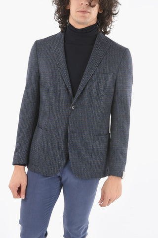 SPRENG MENSWEAR Blazer Sfoderato GATE in Misto Lana Pied de Poule