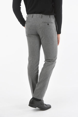 ID COLLECTION Pantalone Casual con Chiusura a Zip e Linguetta