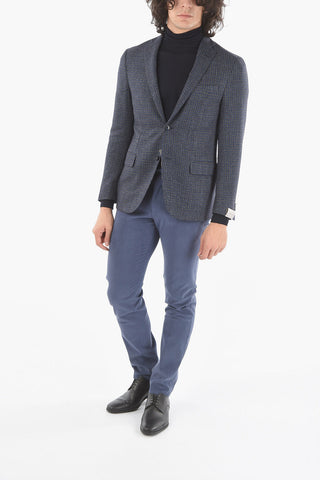 Houndstooth Wool Blend GATE Lined Blazer