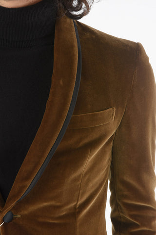 Lined Suit with Shawl Lapel and Back Vent