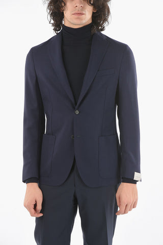 Half-Lined Blazer with Side Vents and Notch Lapel
