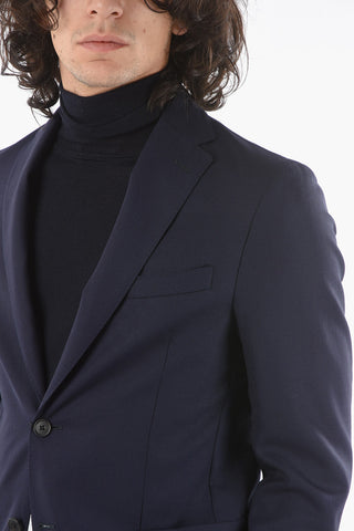 Half-Lined Blazer with Side Vents and Notch Lapel