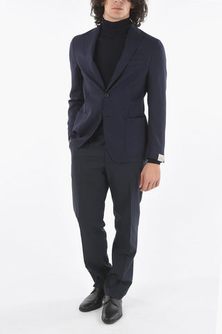 Half-Lined Blazer with Side Vents and Notch Lapel