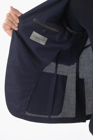Half-Lined Blazer with Side Vents and Notch Lapel