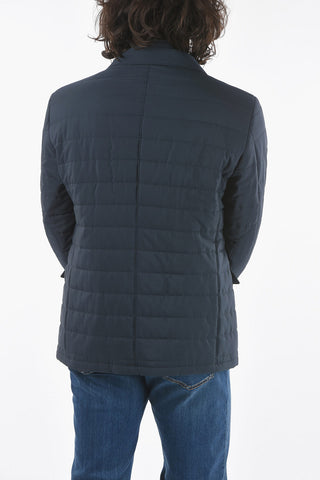 Padded Half-Lined Jacket with Chest Piece and Flap Pocket
