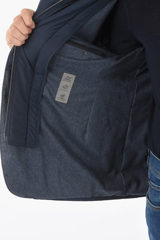 Padded Half-Lined Jacket with Chest Piece and Flap Pocket