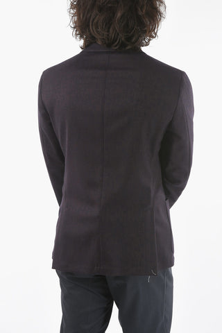 Damask Blazer with Notch Lapel