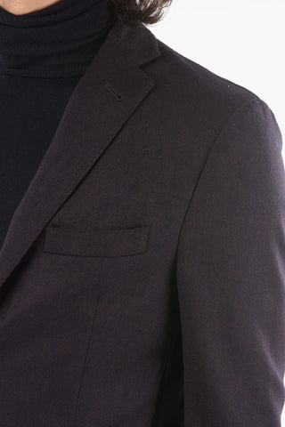 Damask Blazer with Notch Lapel